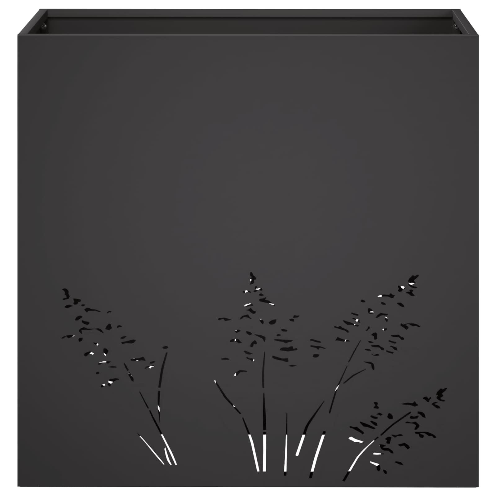 Vaso da giardino Nero 50 x 30 x 49 cm Acciaio laminato a freddo | homemem39