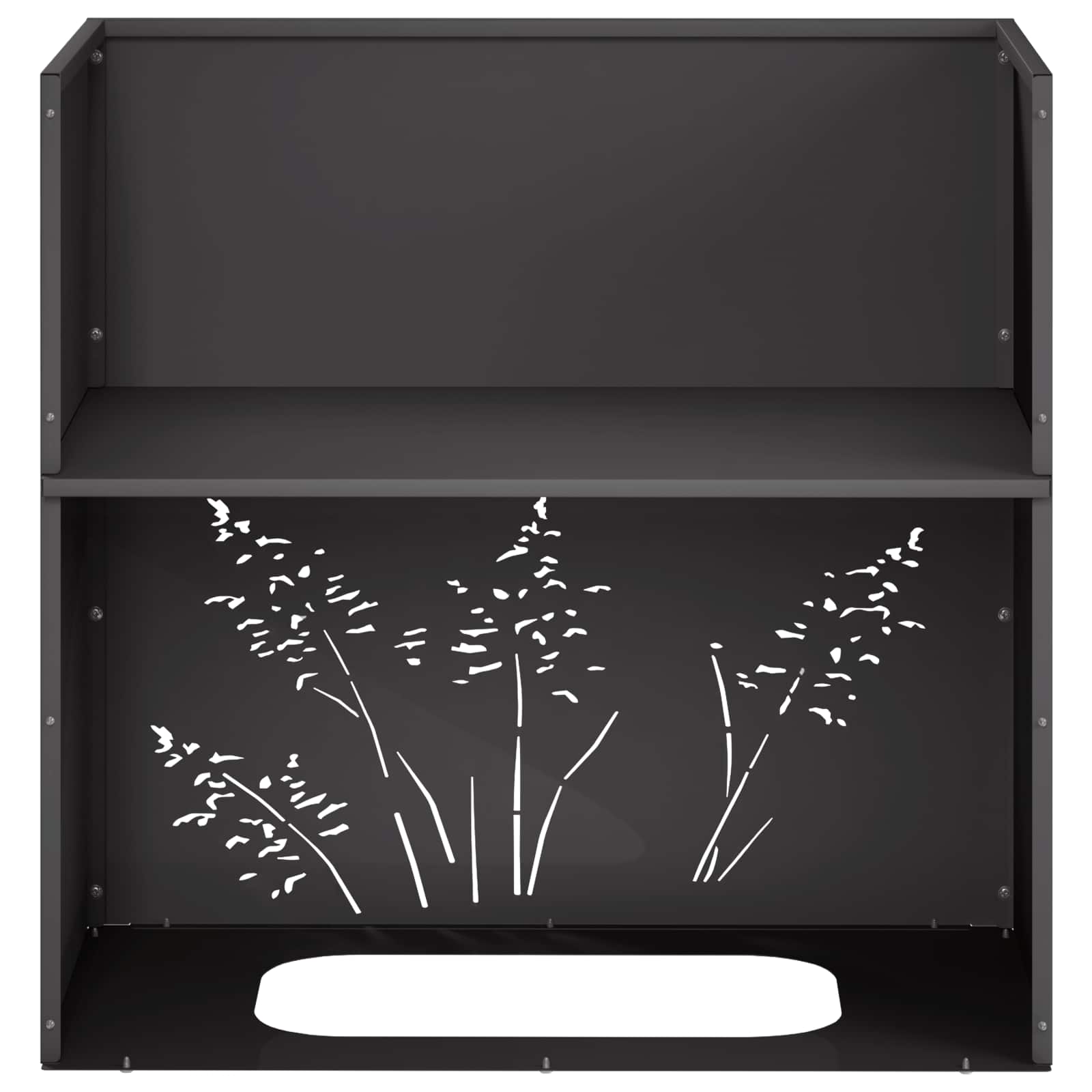 Vaso da giardino Nero 50 x 30 x 49 cm Acciaio laminato a freddo | homemem39