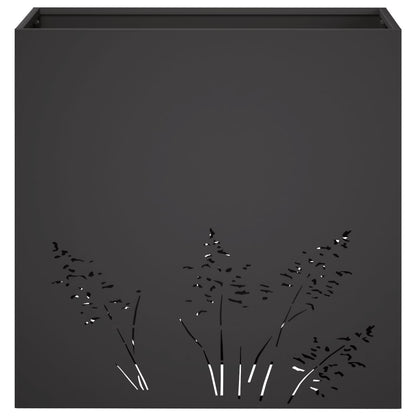 Vaso da giardino 2 pz Nero 50 x 30 x 49 cm
