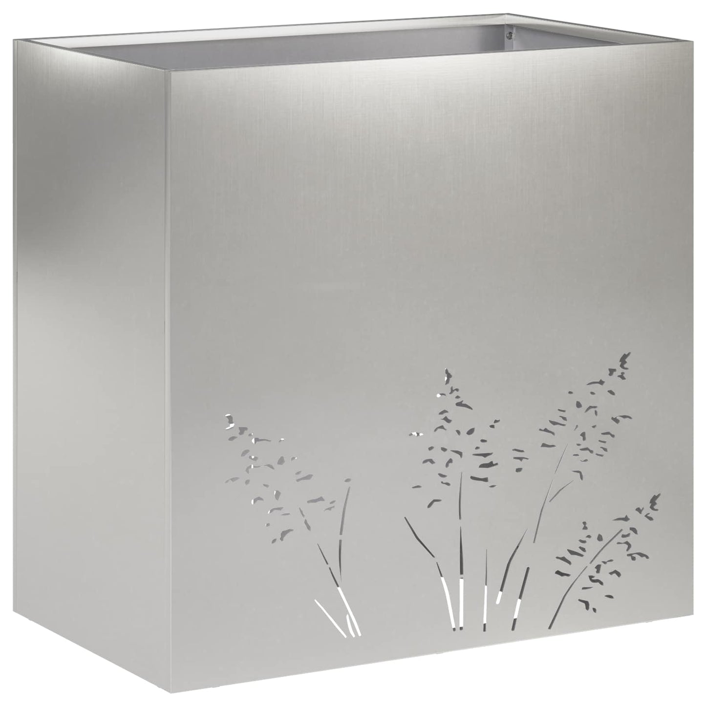 Vaso da giardino Argento 50 x 30 x 49 cm Acciaio Inox | homemem39