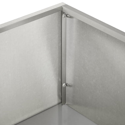 Vaso da giardino 2 pz Argento 50 x 30 x 49 cm Acciaio Inox | homemem39