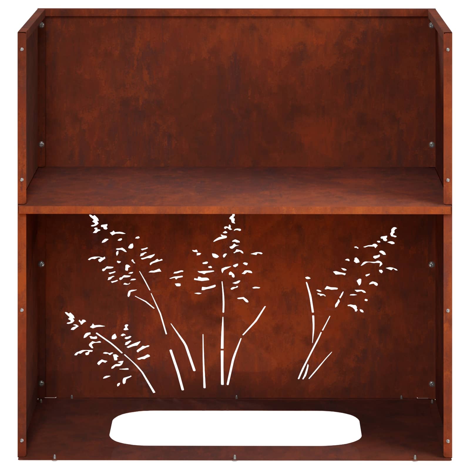 Vaso da giardino 2 pz Ruggine 50 x 30 x 49 cm Acciaio Corten | homemem39
