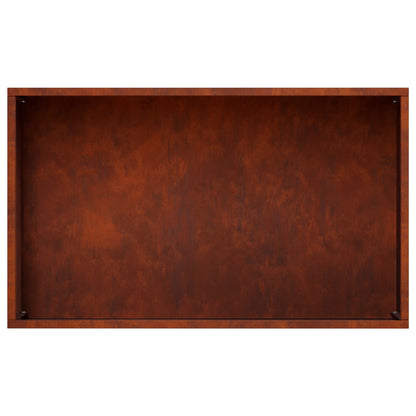 Vaso da giardino 2 pz Ruggine 50 x 30 x 49 cm Acciaio Corten | homemem39