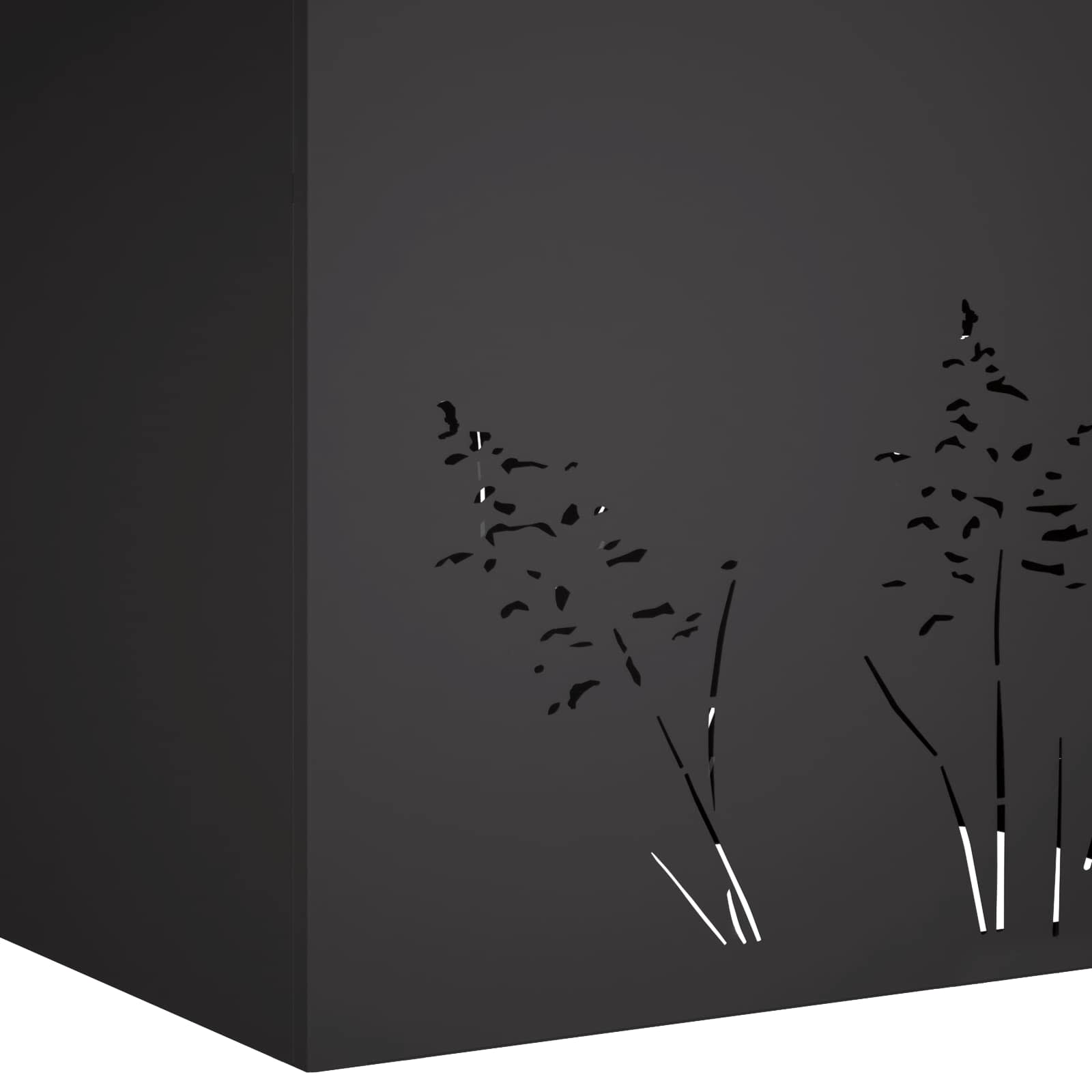 Vaso da giardino 2 pz Nero 80 x 20 x 49 cm | homemem39