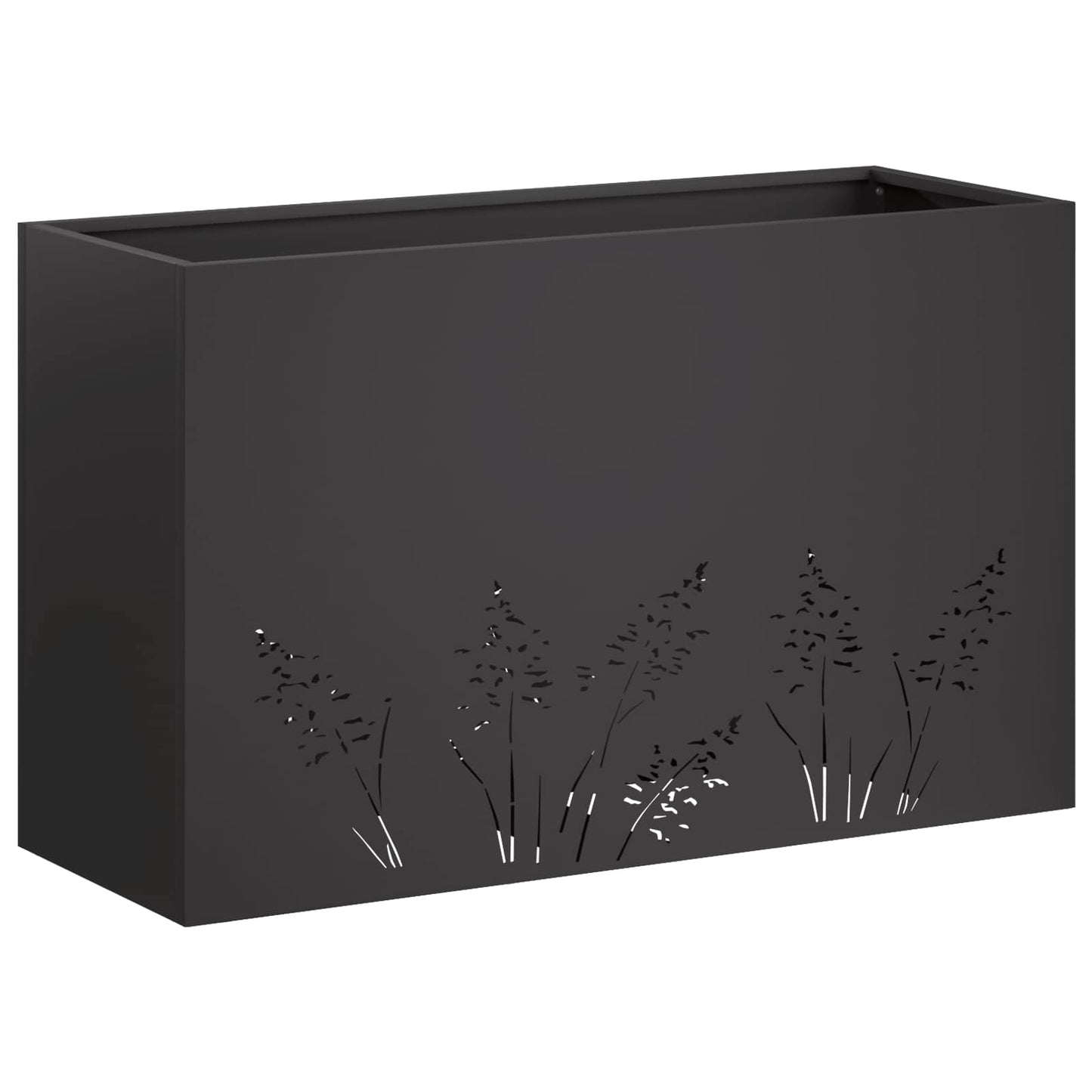 Vaso da giardino 2 pz Nero 80 x 20 x 49 cm | homemem39