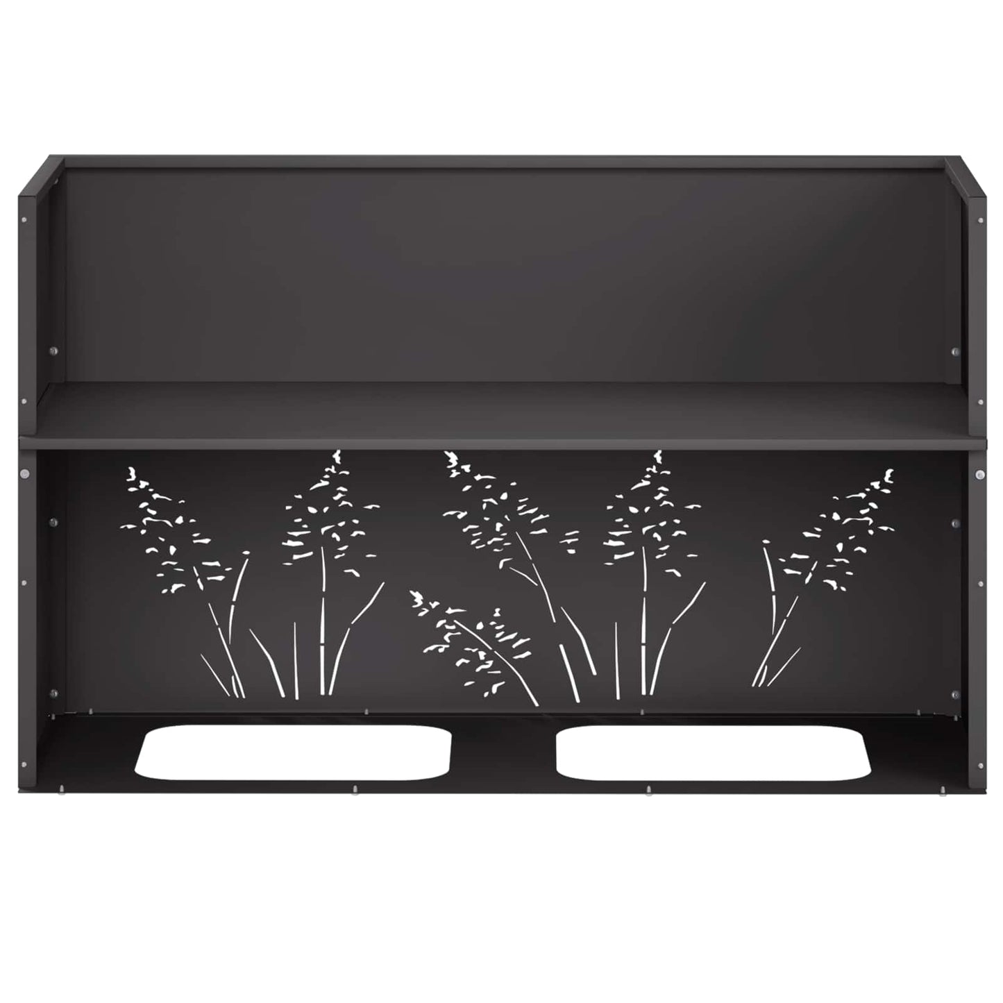 Vaso da giardino 2 pz Nero 80 x 20 x 49 cm | homemem39