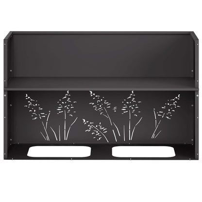 Vaso da giardino 2 pz Nero 80 x 20 x 49 cm | homemem39