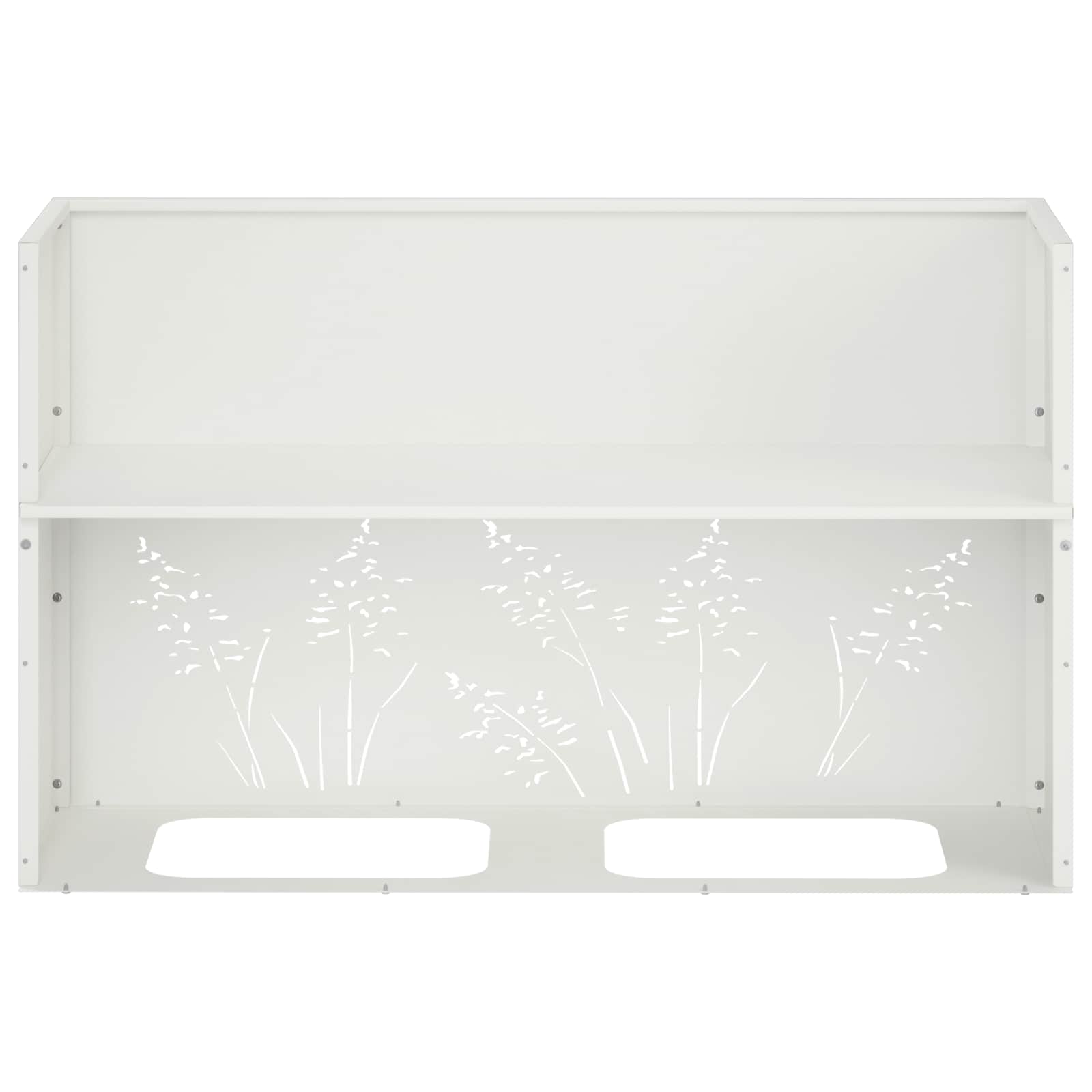 Vaso da giardino 2 pz Bianco 80 x 20 x 49 cm | homemem39