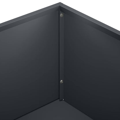 Vaso da giardino 2 pz Antracite 80 x 20 x 49 cm | homemem39