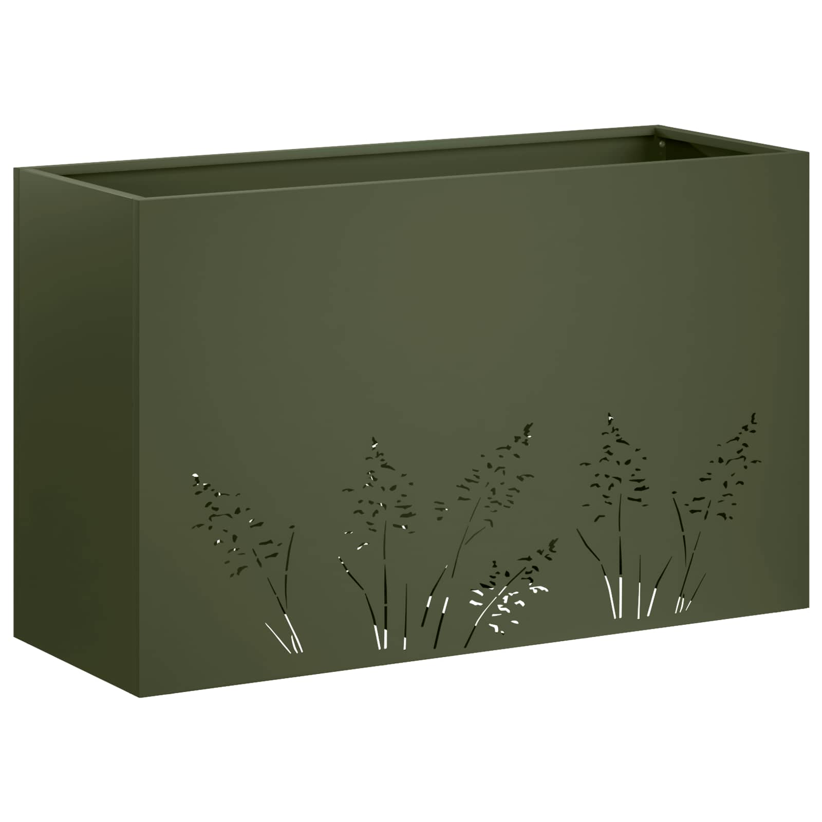 Vaso da giardino Verde Oliva 80 x 20 x 49 cm | homemem39