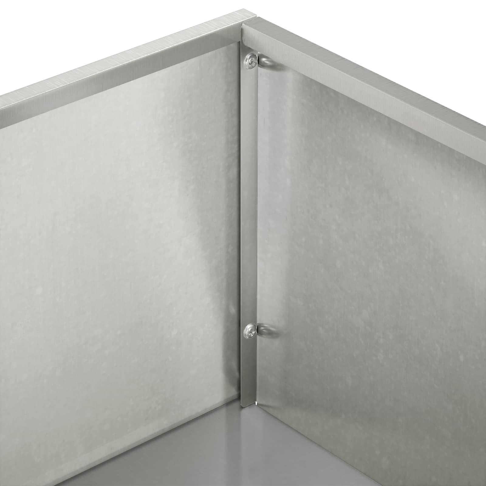 Vaso da giardino 2 pz Argento 80 x 20 x 49 cm Acciaio Inox | homemem39