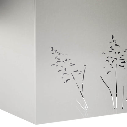 Vaso da giardino 2 pz Argento 80 x 20 x 49 cm Acciaio Inox | homemem39