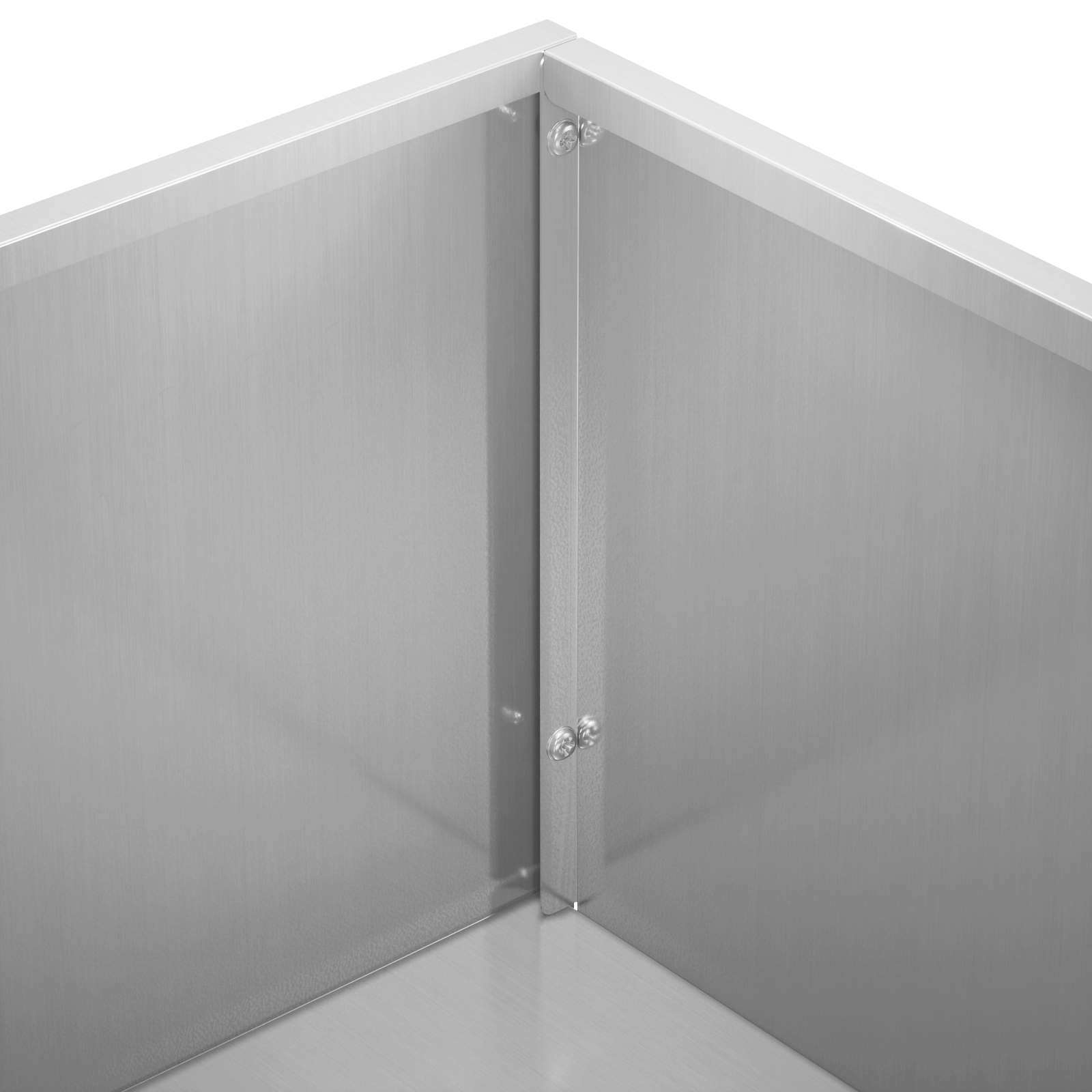 Vaso da giardino 2 pz Argento 80 x 20 x 49 cm Acciaio zincato | homemem39