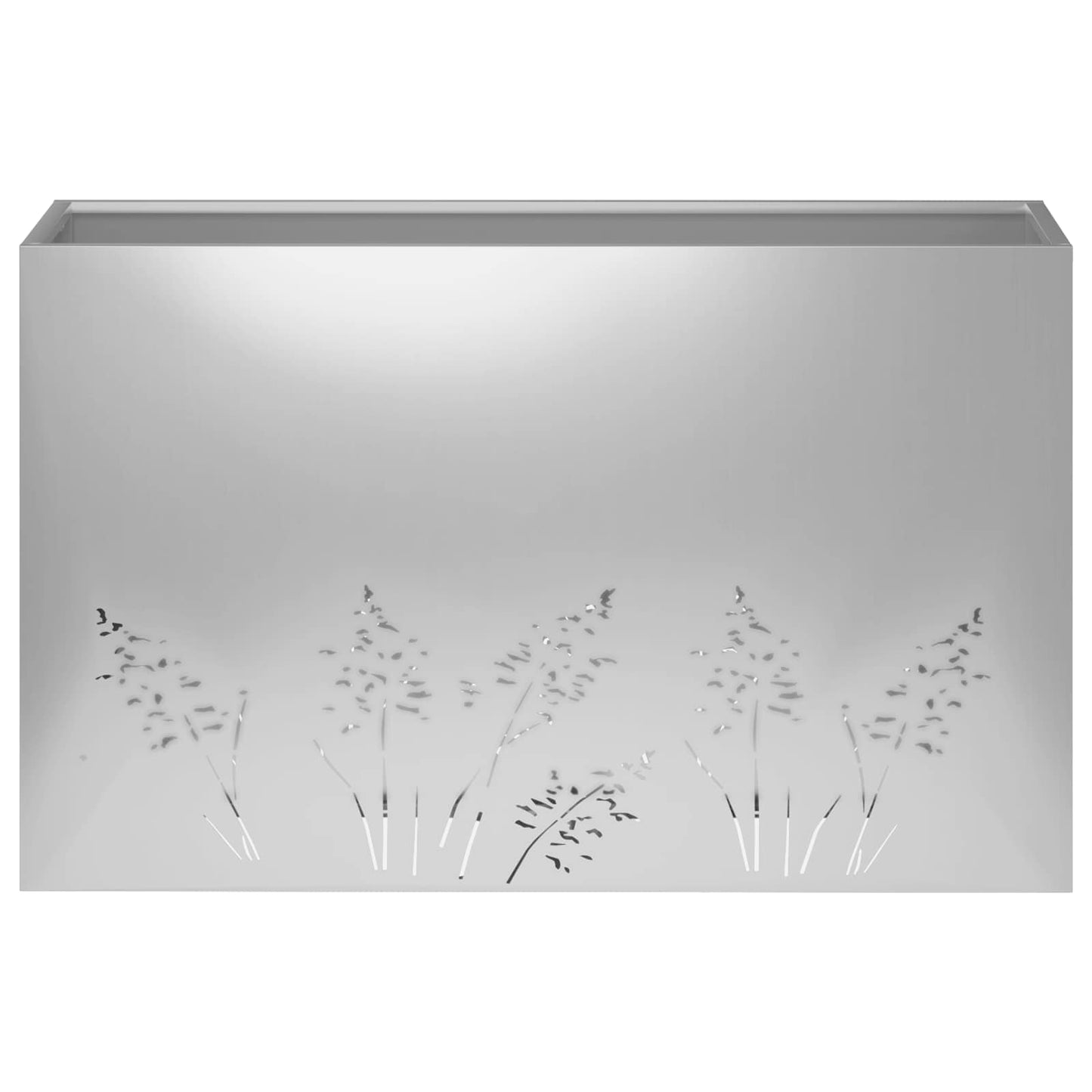 Vaso da giardino 2 pz Argento 80 x 20 x 49 cm Acciaio zincato | homemem39