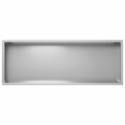 Vaso da giardino 2 pz Argento 80 x 20 x 49 cm Acciaio zincato | homemem39