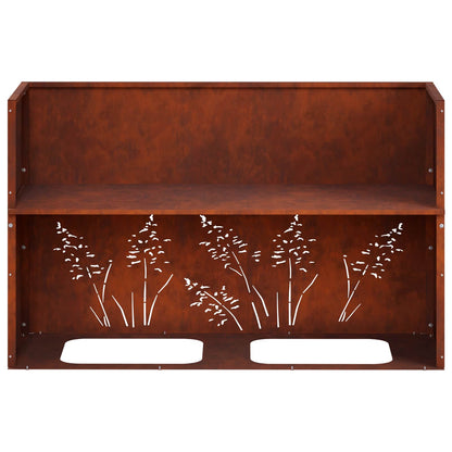 Vaso da giardino 2 pz Ruggine 80 x 20 x 49 cm Acciaio Corten | homemem39