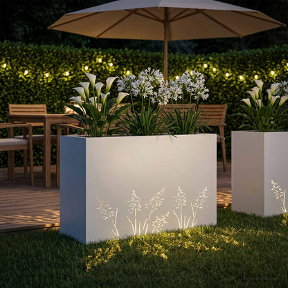 Vaso da giardino Bianco 80 x 30 x 49 cm | homemem39