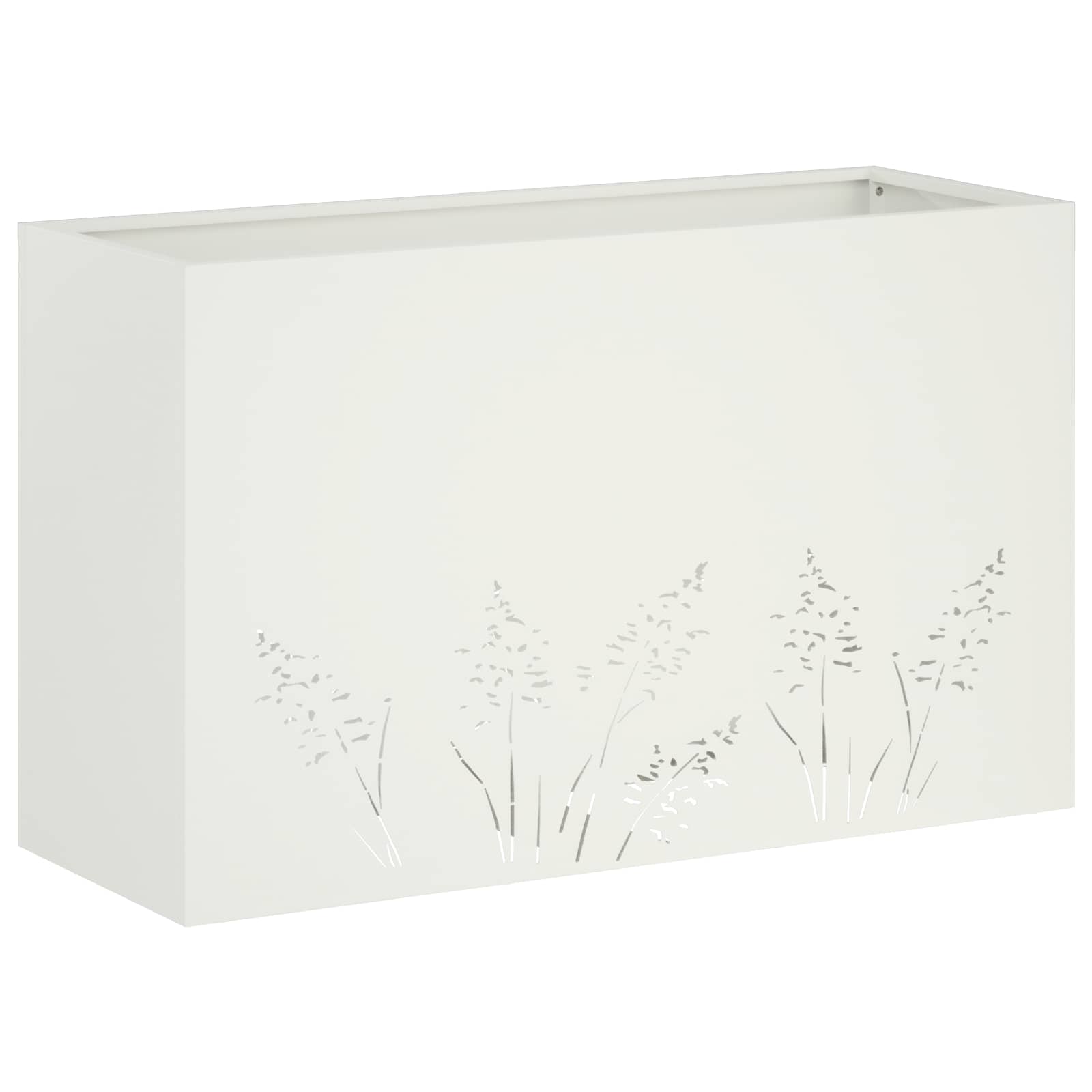 Vaso da giardino Bianco 80 x 30 x 49 cm | homemem39