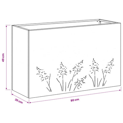 Vaso da giardino Bianco 80 x 30 x 49 cm | homemem39