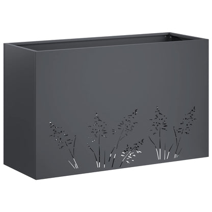 Vaso da giardino Antracite 80 x 30 x 49 cm | homemem39