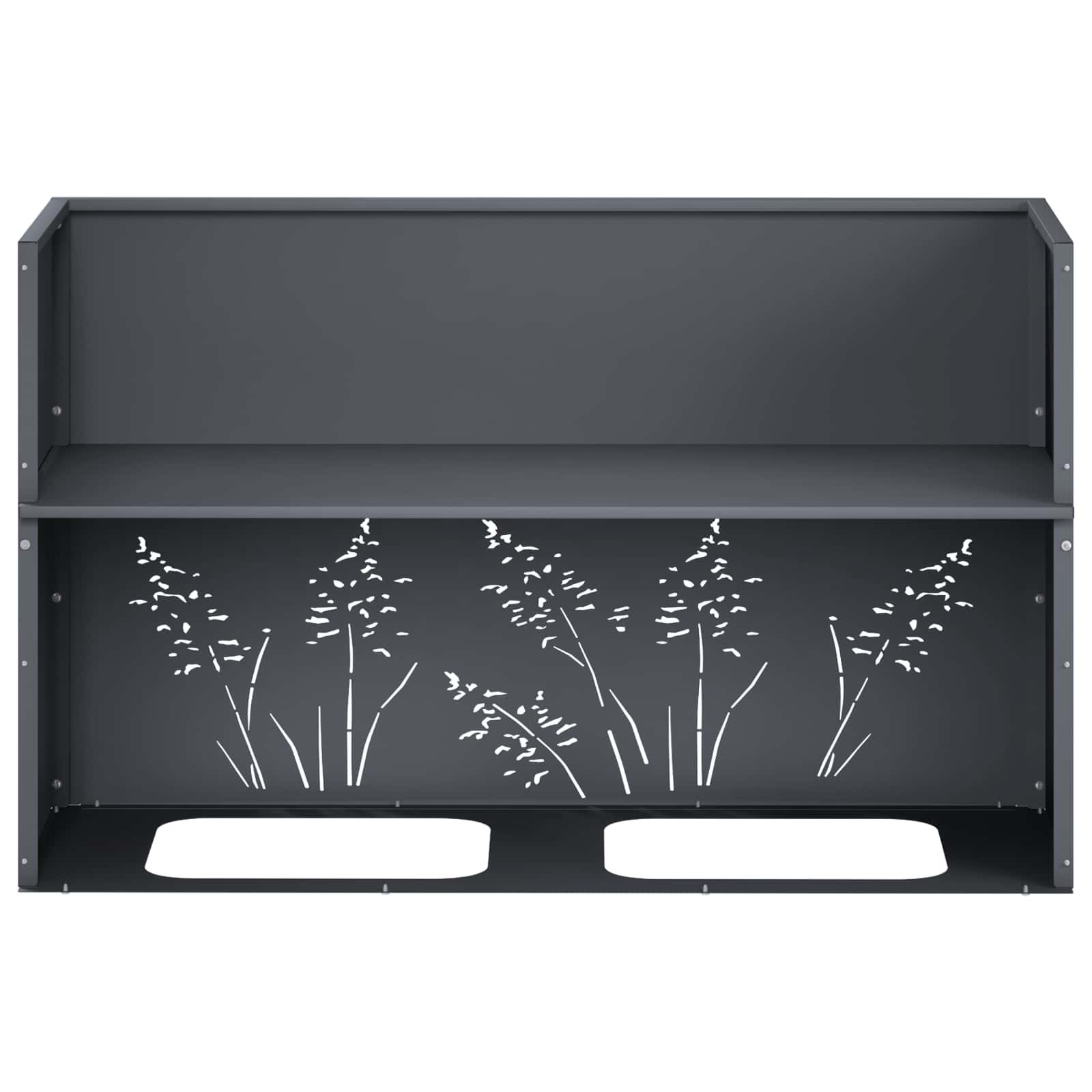 Vaso da giardino Antracite 80 x 30 x 49 cm | homemem39