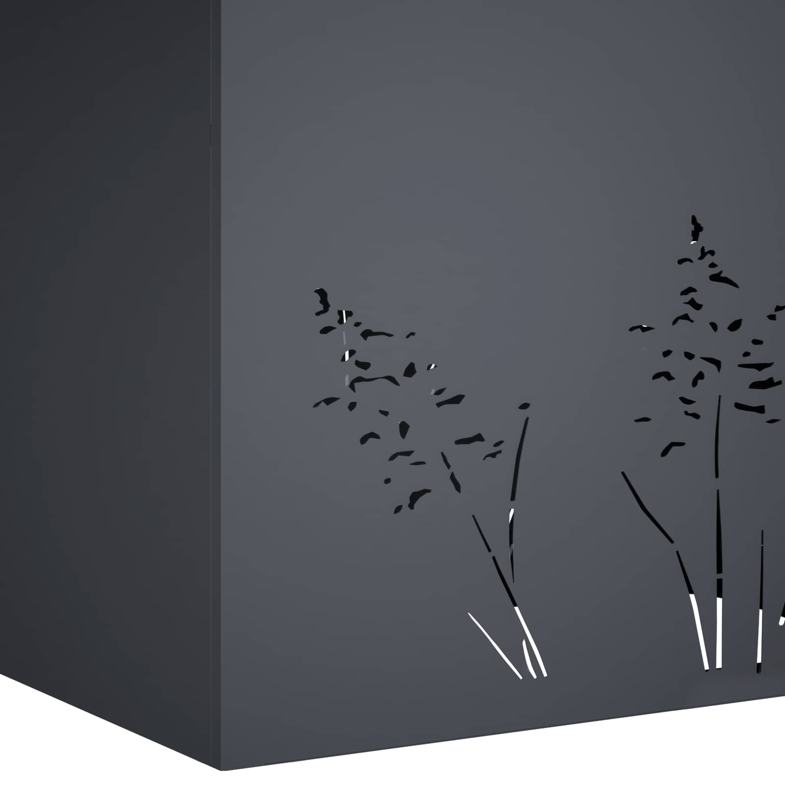 Vaso da giardino 2 pz Antracite 80 x 30 x 49 cm | homemem39