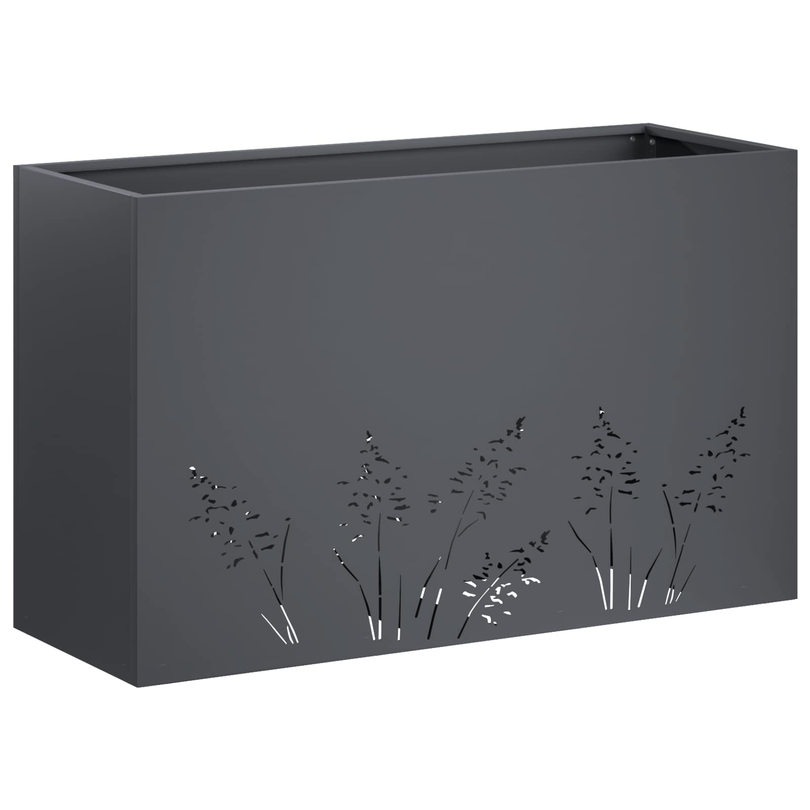 Vaso da giardino 2 pz Antracite 80 x 30 x 49 cm | homemem39