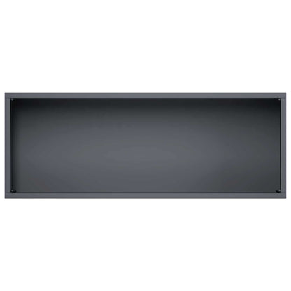 Vaso da giardino 2 pz Antracite 80 x 30 x 49 cm | homemem39