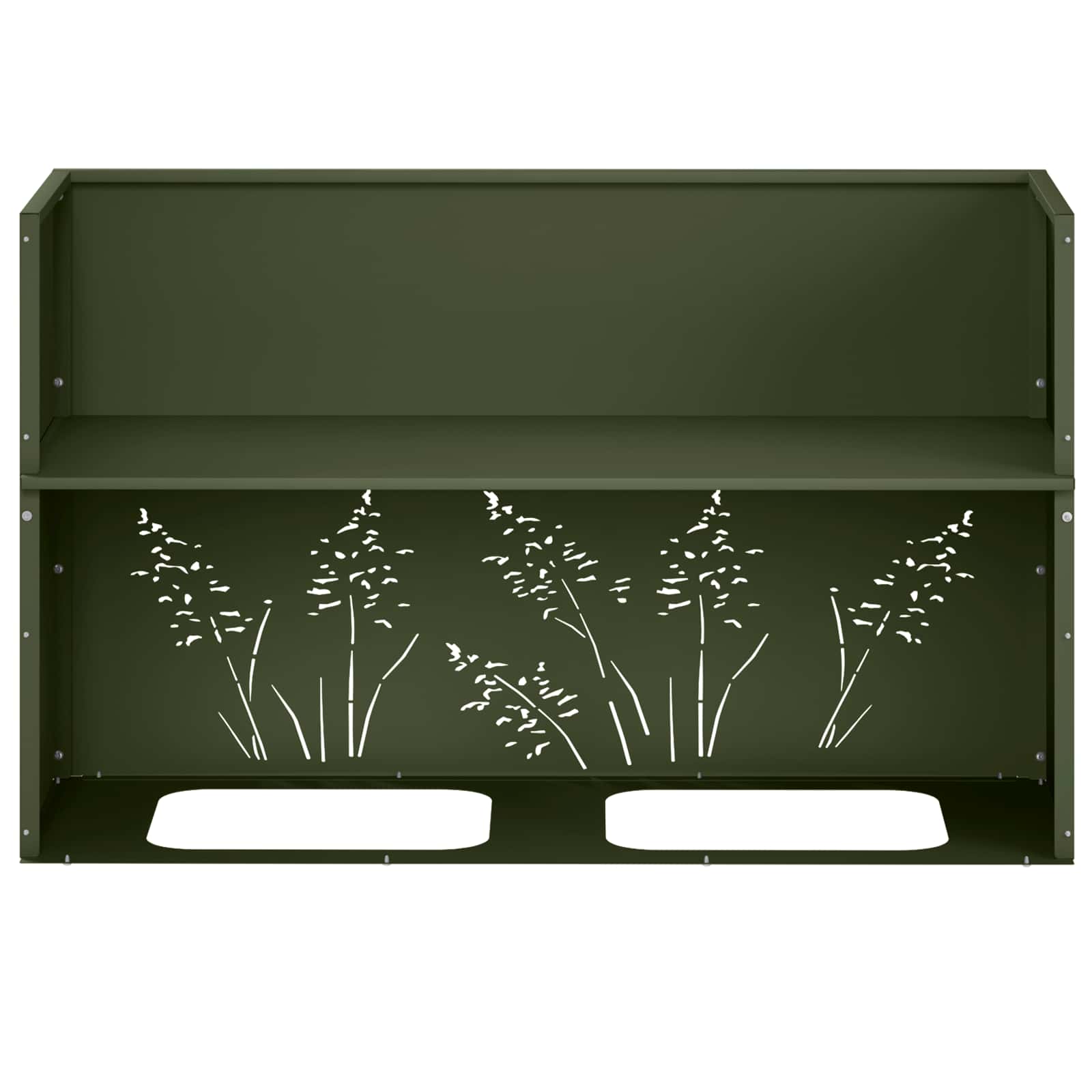 Vaso da giardino 2 pz Verde Oliva 80 x 30 x 49 cm | homemem39
