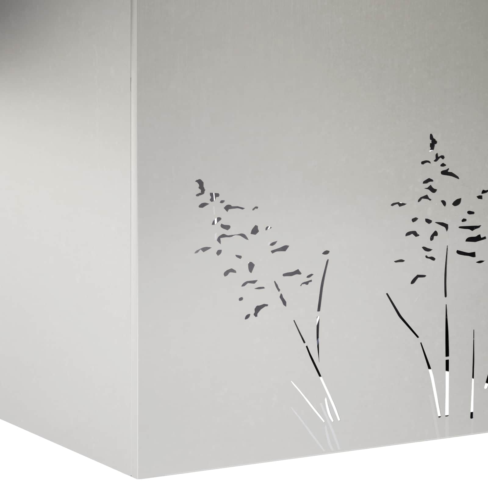Vaso da giardino Argento 80 x 30 x 49 cm Acciaio Inox | homemem39