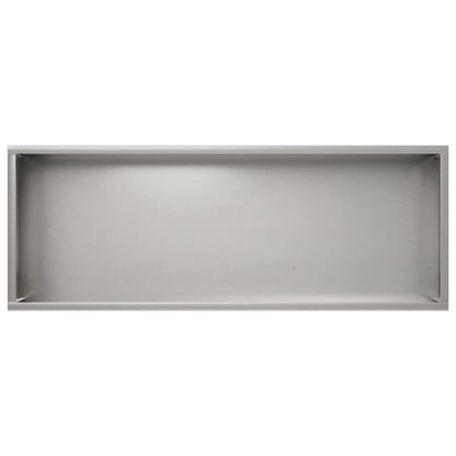 Vaso da giardino 2 pz Argento 80 x 30 x 49 cm Acciaio Inox | homemem39