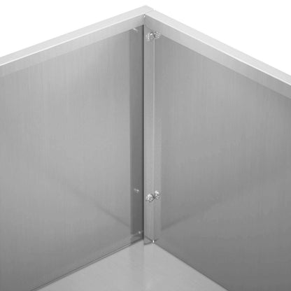Vaso da giardino Argento 80 x 30 x 49 cm Acciaio zincato | homemem39