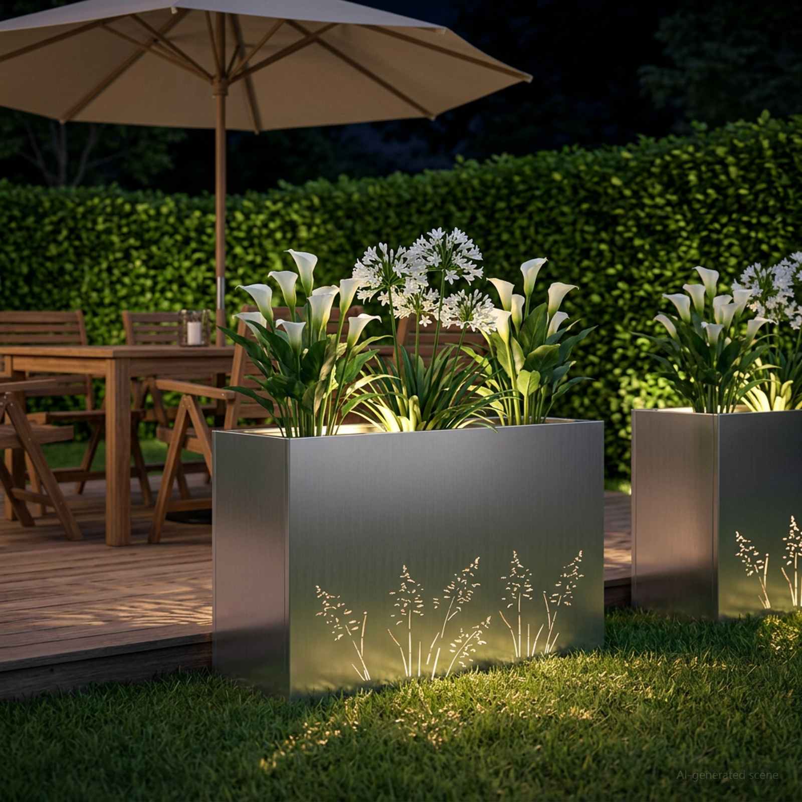 Vaso da giardino Argento 80 x 30 x 49 cm Acciaio zincato | homemem39