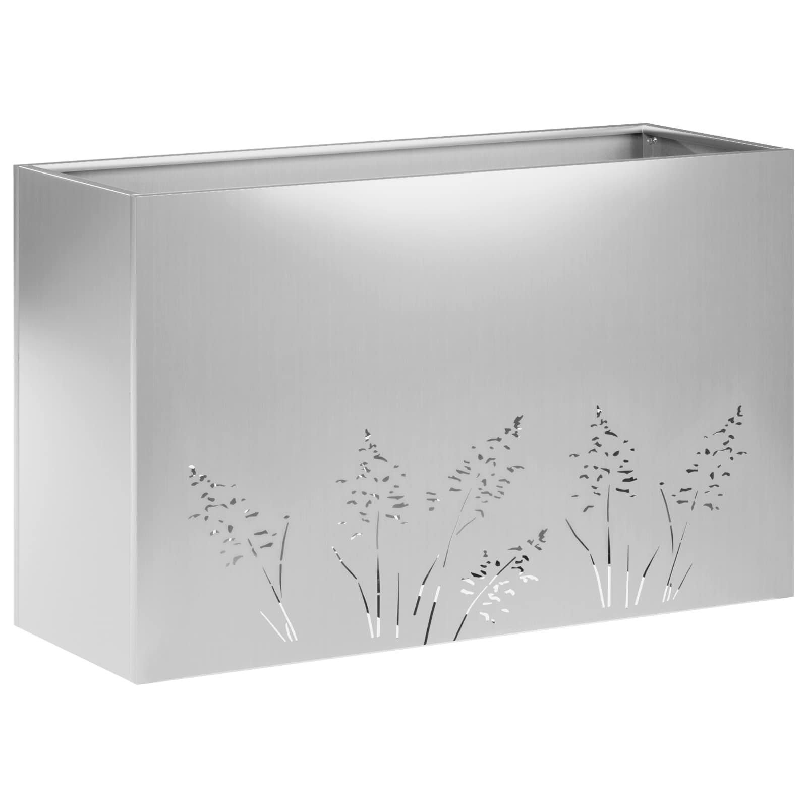 Vaso da giardino Argento 80 x 30 x 49 cm Acciaio zincato | homemem39