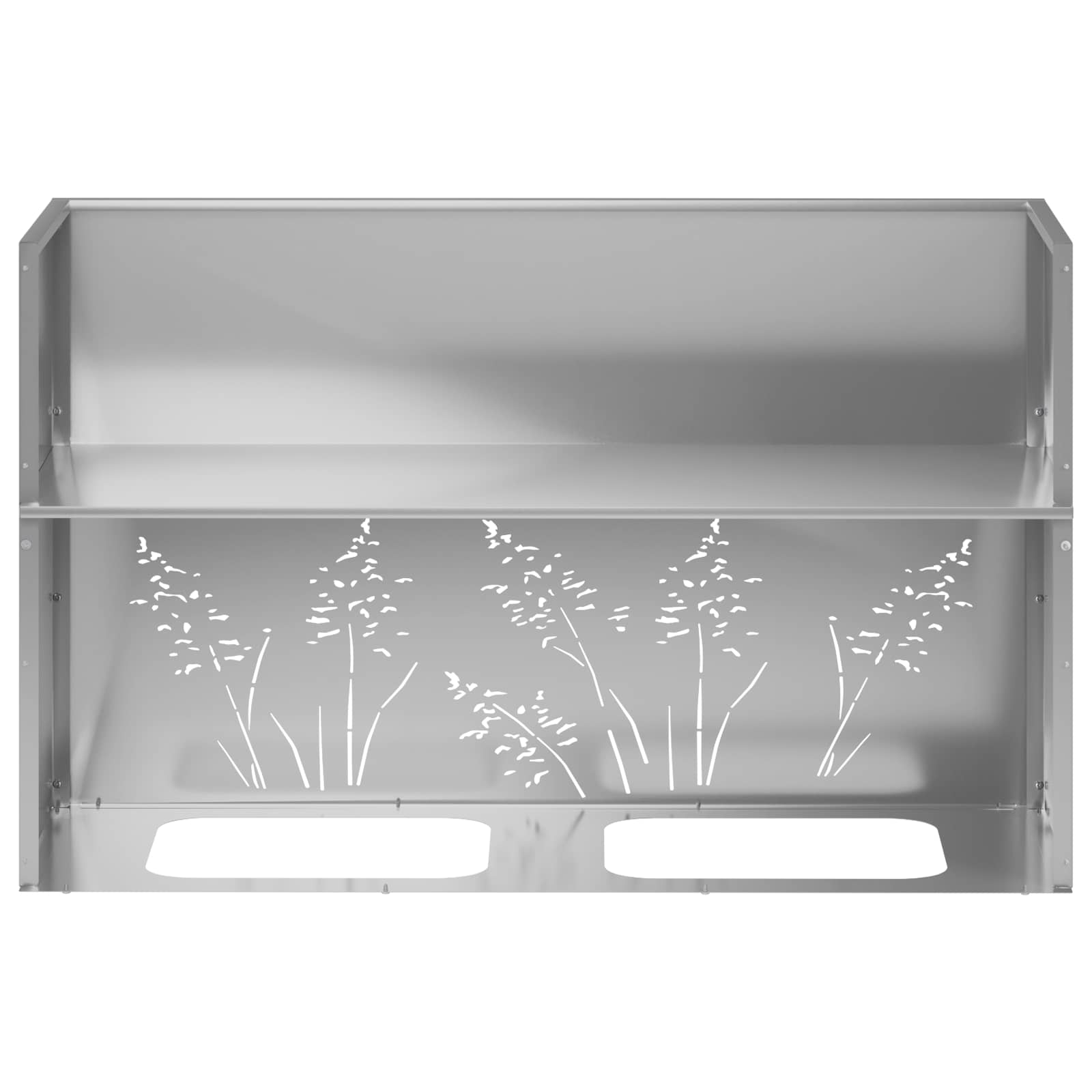 Vaso da giardino Argento 80 x 30 x 49 cm Acciaio zincato | homemem39