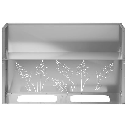 Vaso da giardino 2 pz Argento 80 x 30 x 49 cm Acciaio zincato | homemem39