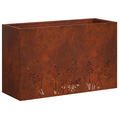 Vaso da giardino Ruggine 80 x 30 x 49 cm Acciaio Corten