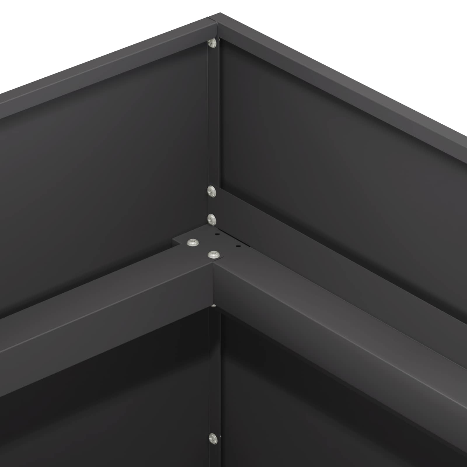 Vaso da giardino Nero 120 x 40 x 60 cm | homemem39