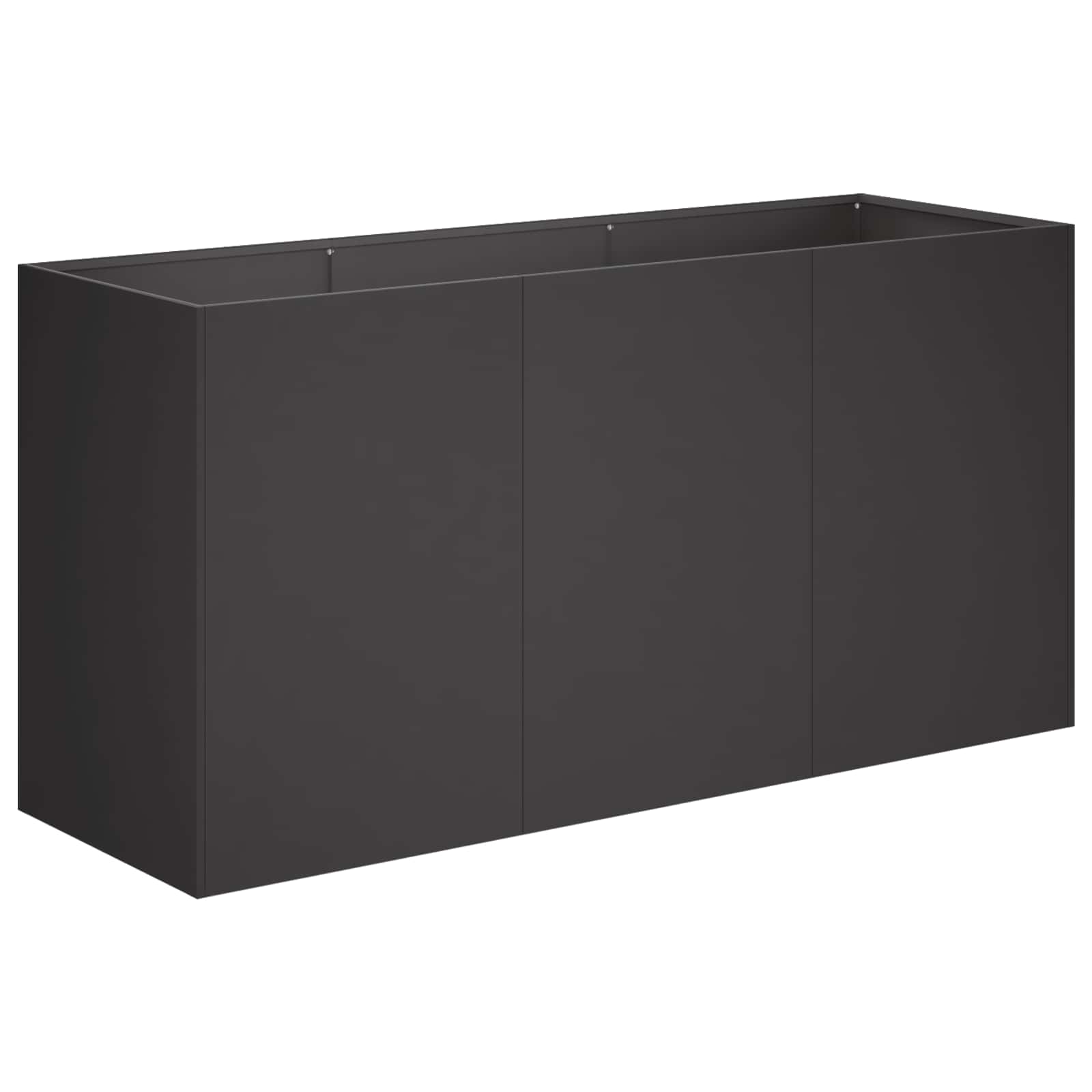 Vaso da giardino Nero 120 x 40 x 60 cm | homemem39