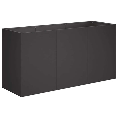 Vaso da giardino Nero 120 x 40 x 60 cm | homemem39