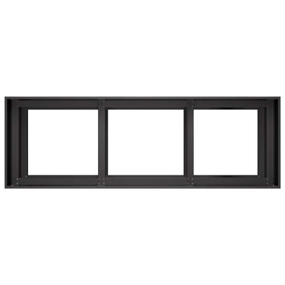 Vaso da giardino Nero 120 x 40 x 60 cm | homemem39