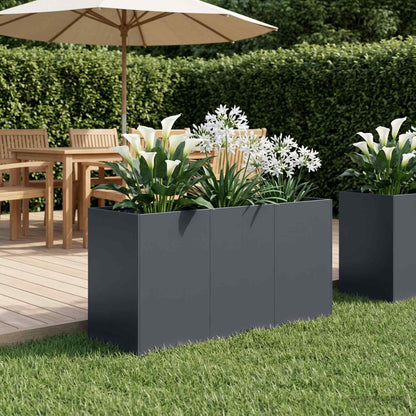 Vaso da giardino Antracite 120 x 40 x 60 cm