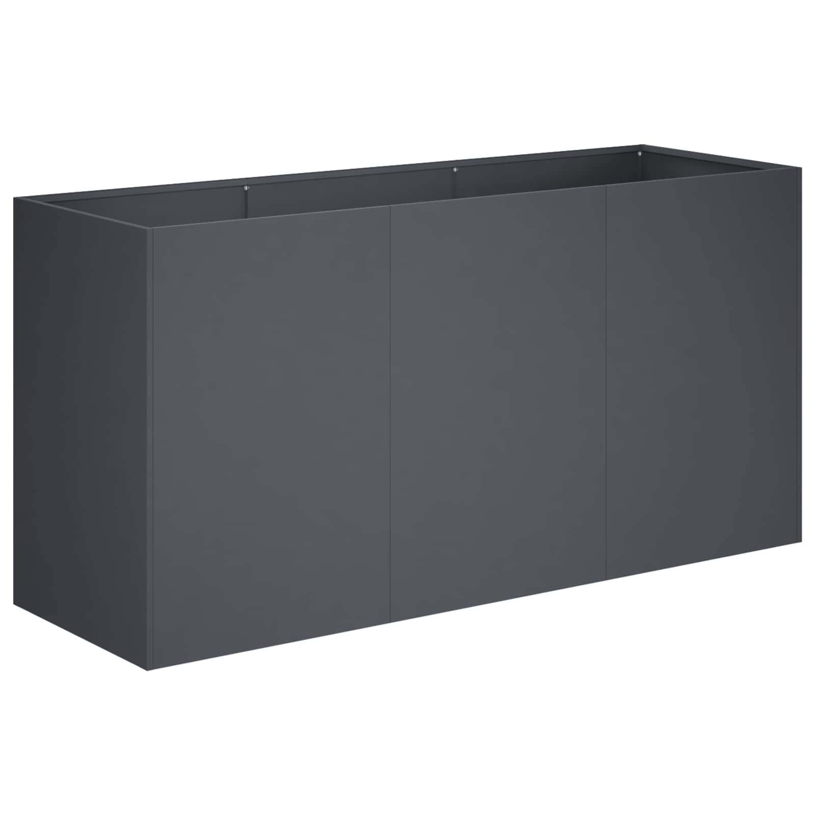 Vaso da giardino Antracite 120 x 40 x 60 cm | homemem39