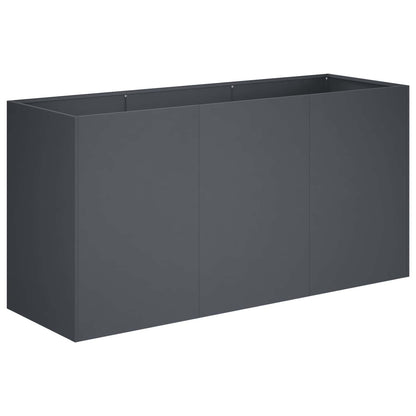 Vaso da giardino Antracite 120 x 40 x 60 cm | homemem39