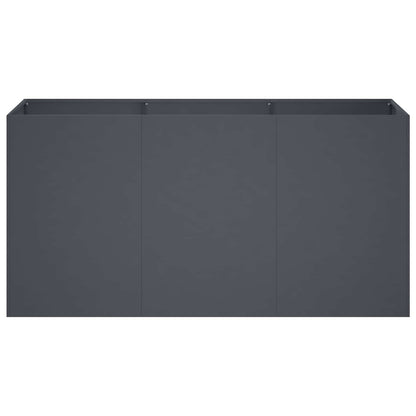 Vaso da giardino Antracite 120 x 40 x 60 cm | homemem39