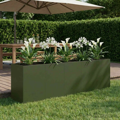 Vaso da giardino Verde Oliva 200 x 40 x 60 cm | homemem39