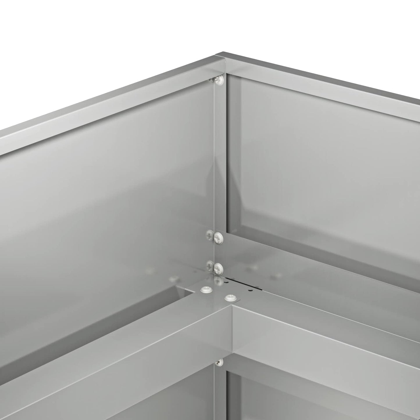 Vaso da giardino Argento 200 x 40 x 60 cm Acciaio zincato | homemem39