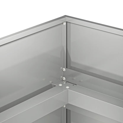Vaso da giardino Argento 200 x 40 x 60 cm Acciaio zincato | homemem39
