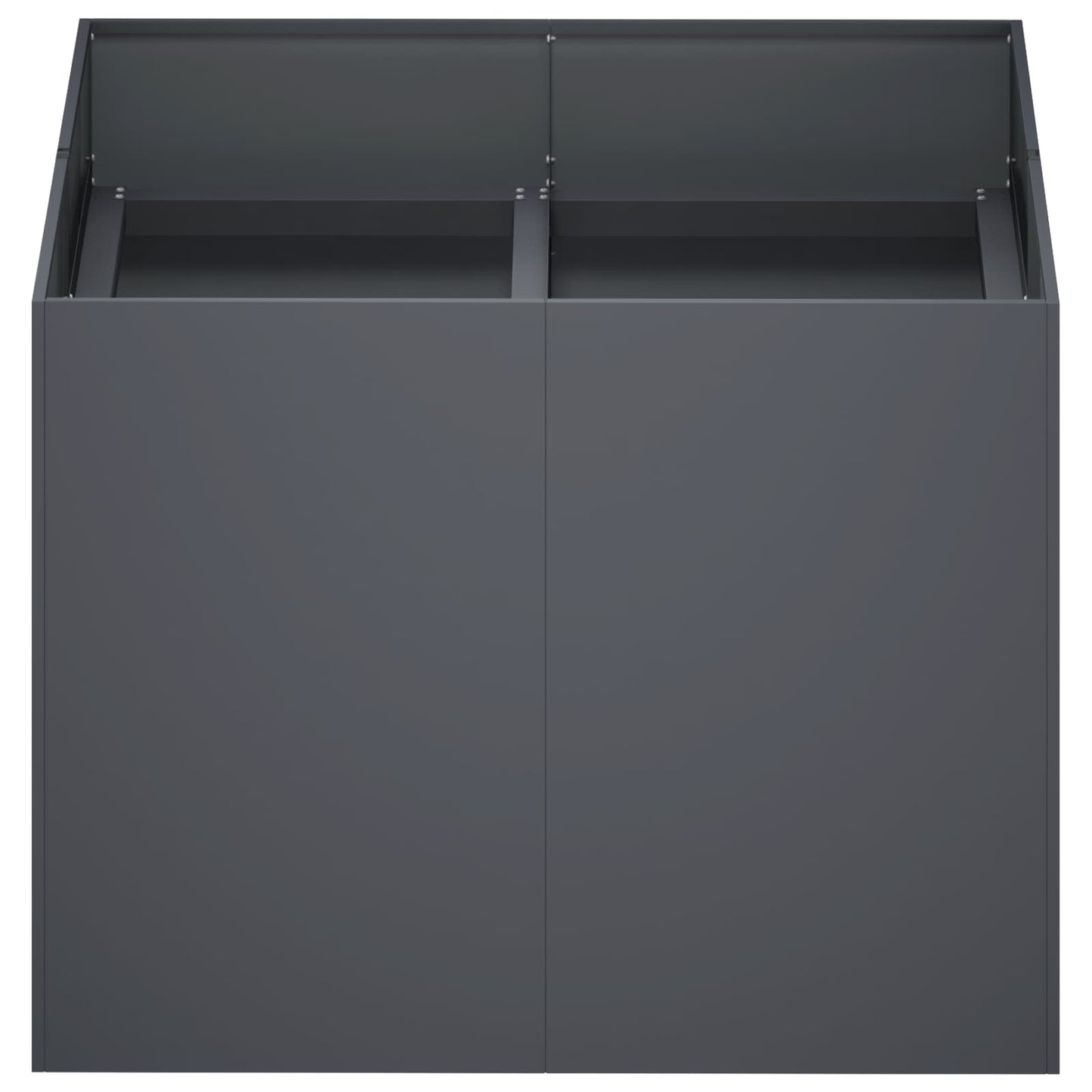 Vaso da giardino Antracite 80 x 80 x 60 cm | homemem39