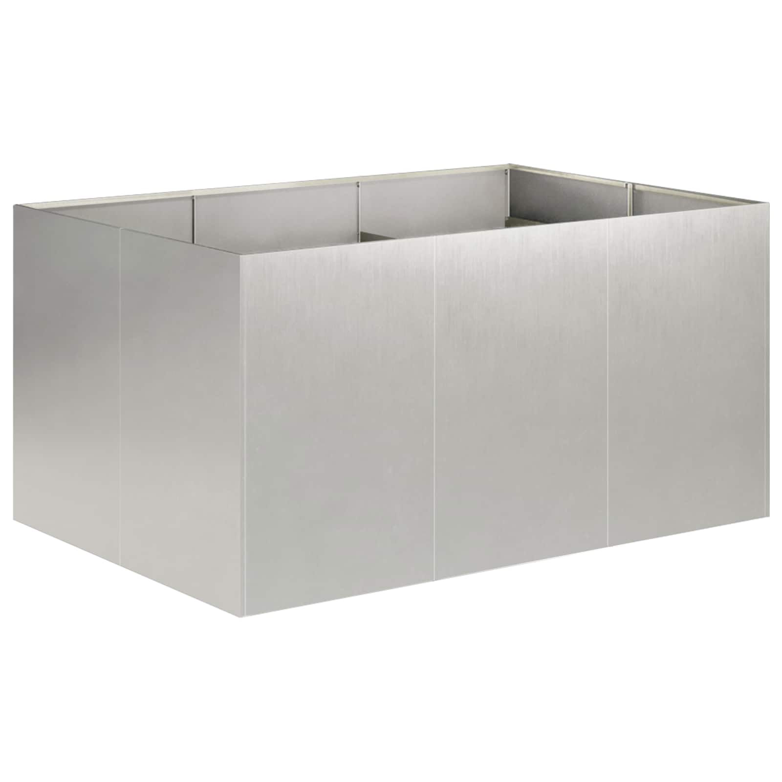 Vaso da giardino Argento 120 x 80 x 60 cm Acciaio Inox | homemem39